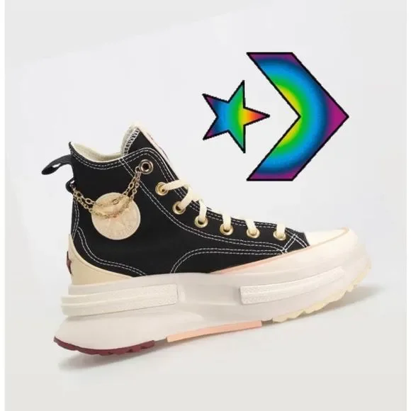 CONVERSE run star legacy cx hi hearts chain platform shoes sneakers women’s 8.5 - Picture 8 of 8